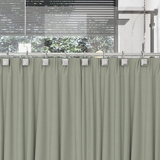 Bath Curtain Hook, 12 Pcs Decorative Shower Curtain Hooks - Silver