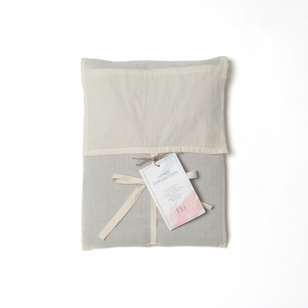 Aurora Home French Linen Tie Top (150 GSM) Single Curtain Panel