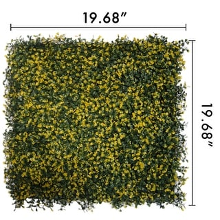 Artificial Foliage Gold Wall Panels (Set of 4) Indoor/Outdoor - Green