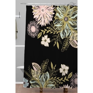 Deny Designs Pastel Floral Dark Shower Curtain