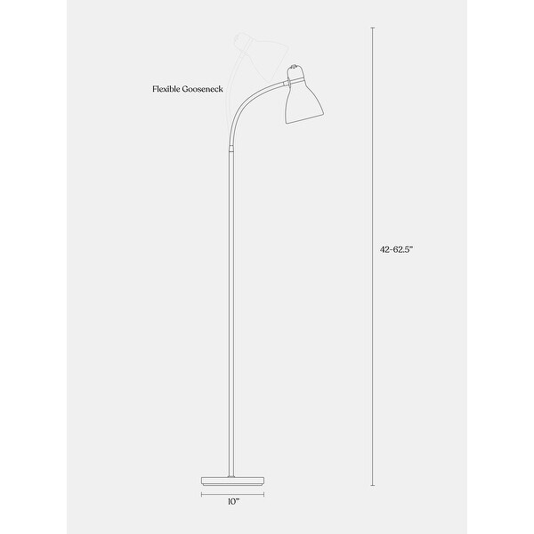 Brightech Avery LED Floor Lamp - Brass