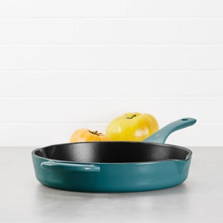 Ayesha Curry Cast Iron Enamel Skillet with Pour Spouts, 10-Inch