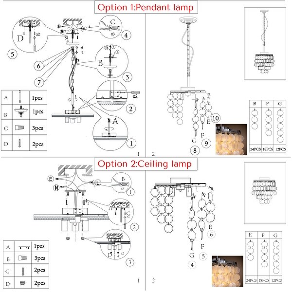 Mese - 3L Capiz Brass Statement Chandelier - 14 inches