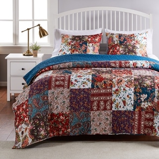 Barefoot Bungalow Poetry Classic Reversible Quilt Set