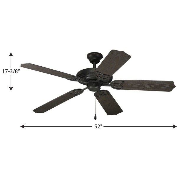 AirPro Collection 52" Five-Blade Indoor Outdoor Ceiling Fan - 11" x 52" x 52"
