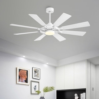 WINGBO 80-inch 8-Blades Indoor DC Motor Ceiling Fan With LED Light and Remote Control