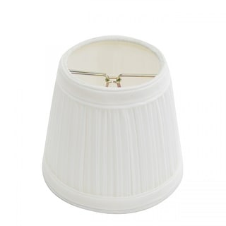 White Small Clip On Lamp Shade Fabric 4 Tall Drum Style Fits Chandelier Candelabra Bulb Renovators Supply