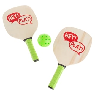 Paddle Ball Game Set � Pair of Lightweight Beginner Rackets, Ball and Carrying Bag for Indoor or Outdoor Play by Hey! Play!