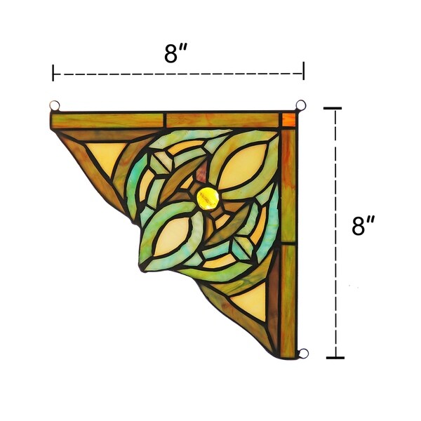 Chloe Tiffany Style Stained Glass Window Corner Panel