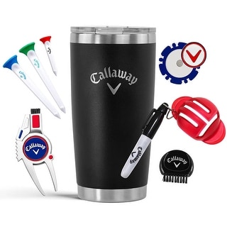 Callaway Vacuum Insulated Stainless Steel Tumbler and Golf Gift Set