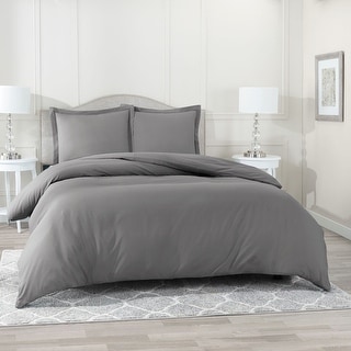 Nestl Ultra Soft Double Brushed Microfiber Duvet Cover Set with Button Closure