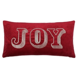 Homey Cozy Christmas JOY Throw Pillow Cover & Insert 14"x 27"