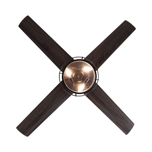 52" Oil-rubbed Bronze 3-Light Wooden Ceiling Fan with Remote
