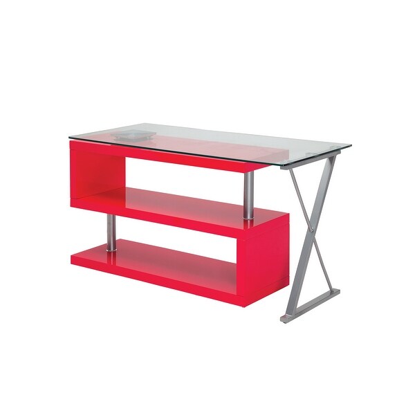 Marisa Contemporary 59-inch Metal Convertible Computer Desk by Furniture of America