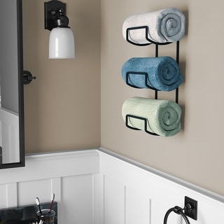Wallniture Moduwine Wall Mount Towel Rack for Bathroom Wall Decor, 3 Sectional