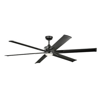 Kichler Lighting Szeplo Patio Collection 80-inch Satin Black LED Ceiling Fan