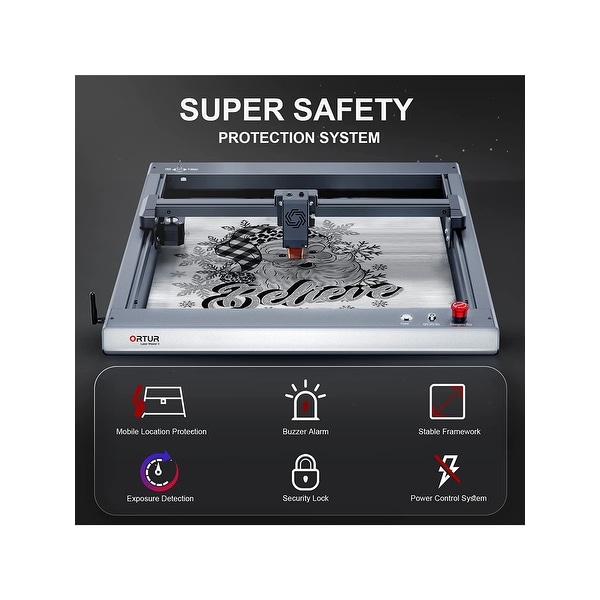 ORTUR Laser Master 3, LU2-10A 10W Laser Module Intelligent Laser Engraver - Grey
