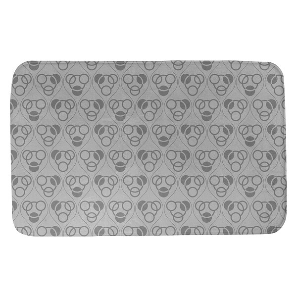 Monochrome Circles & Waves Bath Mat