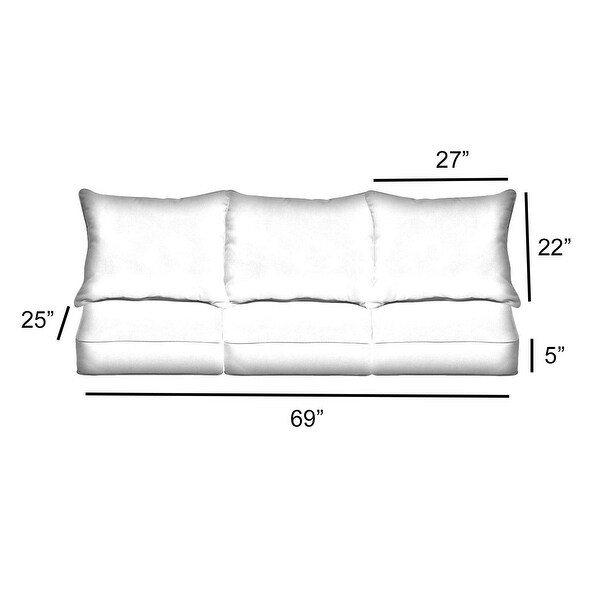 Humble + Haute Indoor/Outdoor Deep Seating Sofa Pillow and Cushion Set
