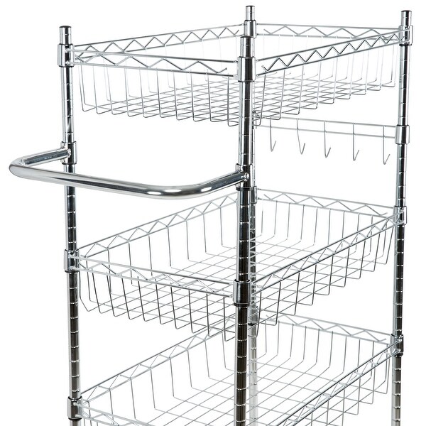 Organize It All 4 Tier Utility Cart - 23.62" x 17.78" x 47.24"