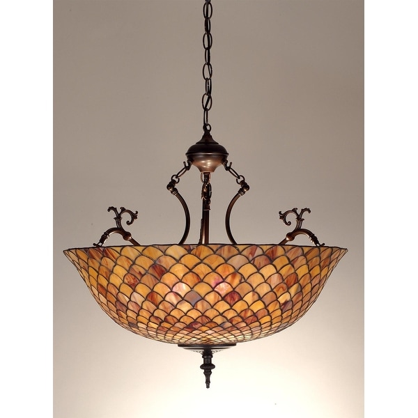 Meyda Tiffany 3 Light 24" Wide Pendant with Handmade Shade