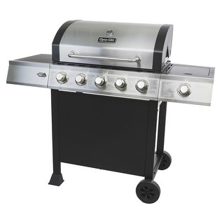 Dyna-Glo 60000 BTU 24 Inch Wide Free Standing 5 Burner Liquid Propane - Stainless/Black