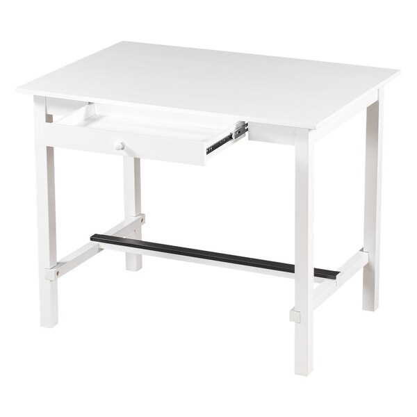 Casual Counter Height Wood 5-Piece Dining Table Set