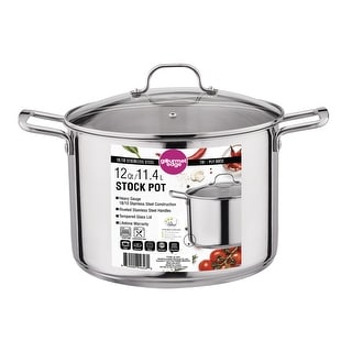 Gourmet Edge - 12 Qt 18/10 Stainless Steel Stock Pot