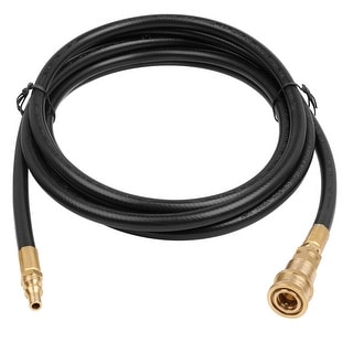 12-Feet 1/4" Low Pressure Propane Quick-Connect Hose 250PSI Max