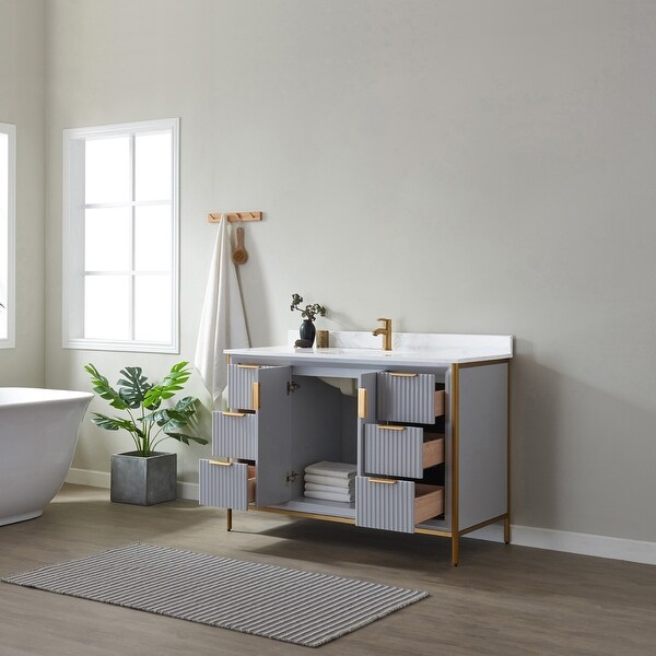 Granada 48" Vanity in Paris Grey with Countertop Without Mirror