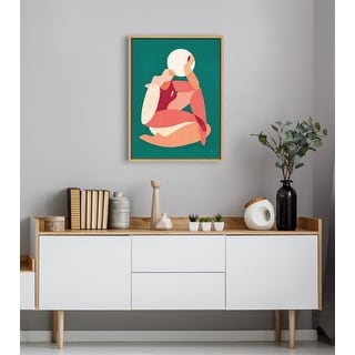 Kate and Laurel Sylvie How The Sun Loves The Moon Framed Canvas by Maggie Stephenson