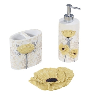 Avanti Marielle 3 Pc Bath Accessory Set - Yellow
