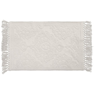Jean Pierre Ricardo Cotton Fringe 27 x 45 in. Bath Rug
