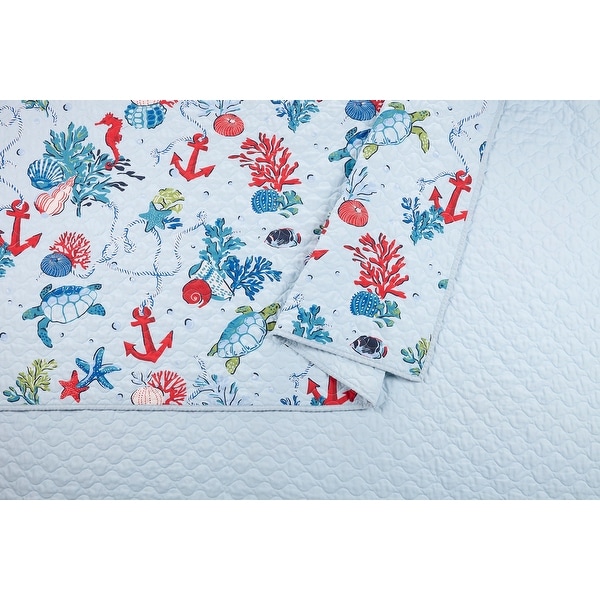 Vera Bradley Anchors Away Quilt Set, 3 Pieces