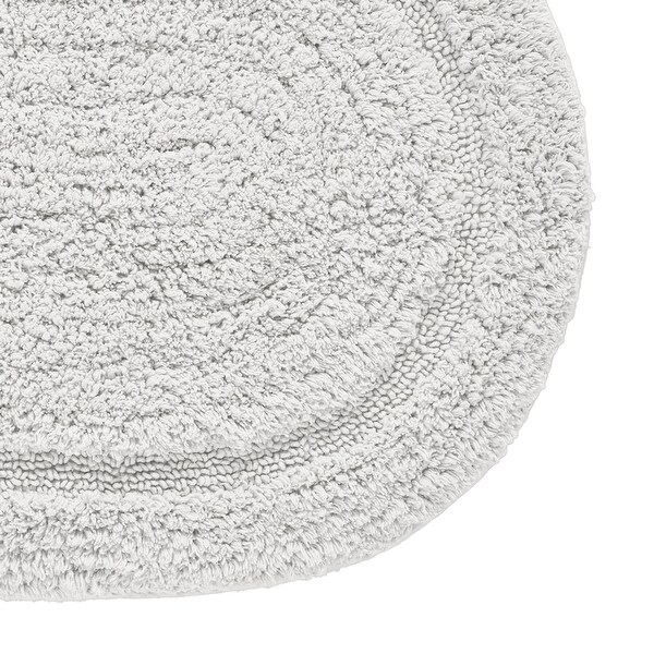 Oval Border Cotton Bath Rug