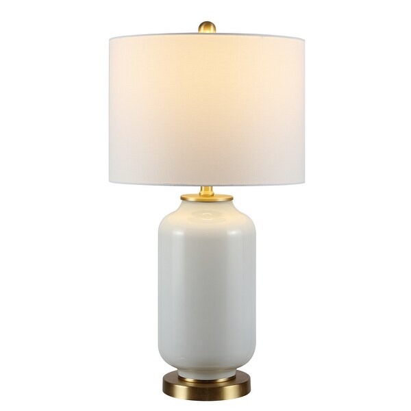 SAFAVIEH Lighting 26-inch Amaia Glass Table Lamp - 14" x 14" x 26"