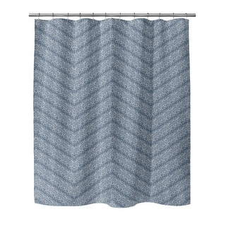 CHEVRON SNAKE BLUE Shower Curtain By Kavka Designs