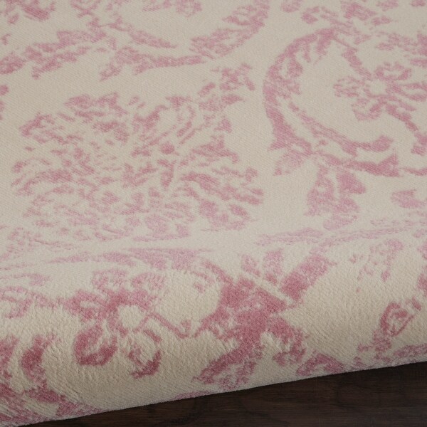 Nourison Jubilant Vintage Farmhouse Damask Area Rug