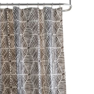 Bath Bliss Abstract Design PEVA Shower Curtain in Black & White