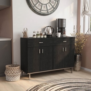 DH BASIC Modern Black 47" Sideboard Buffet by Denhour