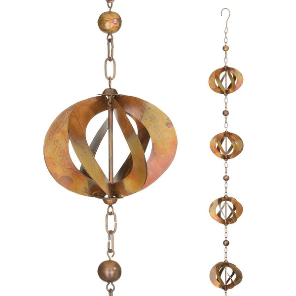 Rain Chain - Copper Spinner - 5.5"x5.5"x105"