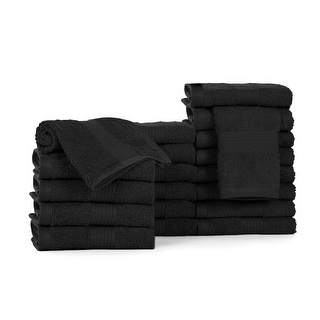 Pure Cotton 600 GSM Face Cloths by Ample Decor- 20 Pack