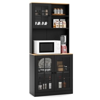 Costway 72'' Freestanding Pantry Cabinet Kitchen Buffet Sideboard - See Details