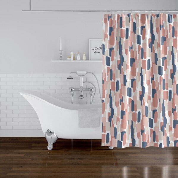 NEVALI V PINK Shower Curtain by Kavka Designs