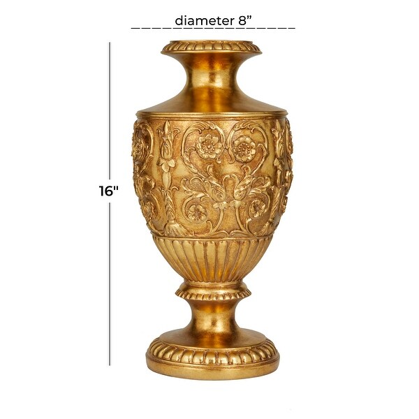 Gold Polystone Traditional Vase