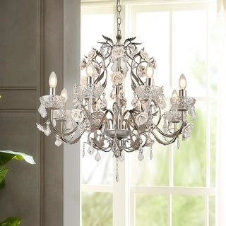 Vintage Decorative Rose Crystal Palace Chandelier