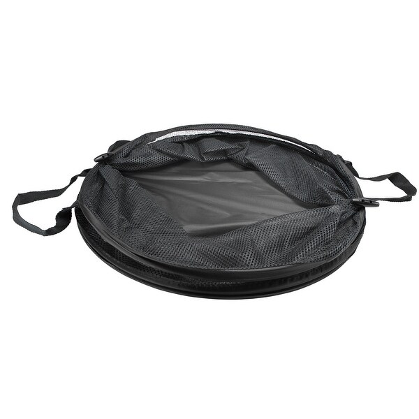 Smart Design Pop Up Spiral Laundry Hamper Bag Mesh - Black