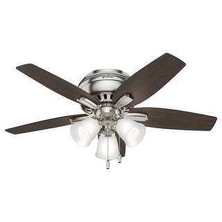 Hunter 42" Newsome Flush Mount Ceiling Fan w/ 3-Light LED Light Kit and Pull Chain