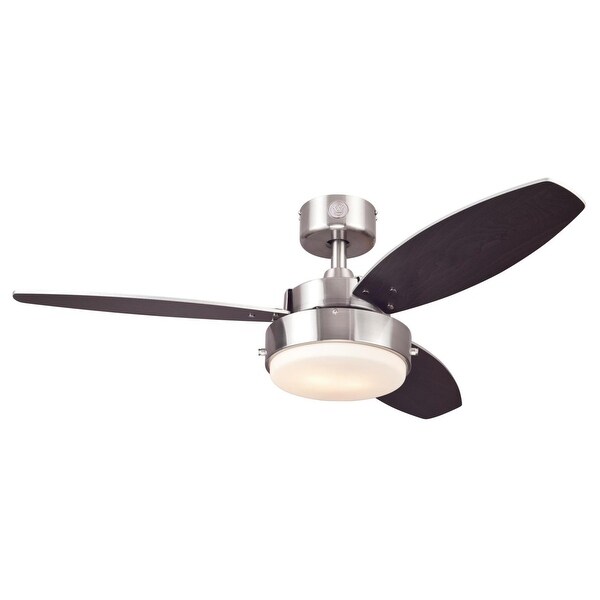 Westinghouse Lighting Alloy 3-Blade Indoor Ceiling Fan with LED Light Fixture and Opal Frosted Glass