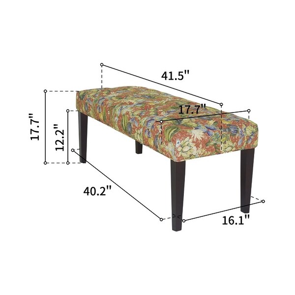 Homylin 41.5" Wide Tufted Upholstered Bench